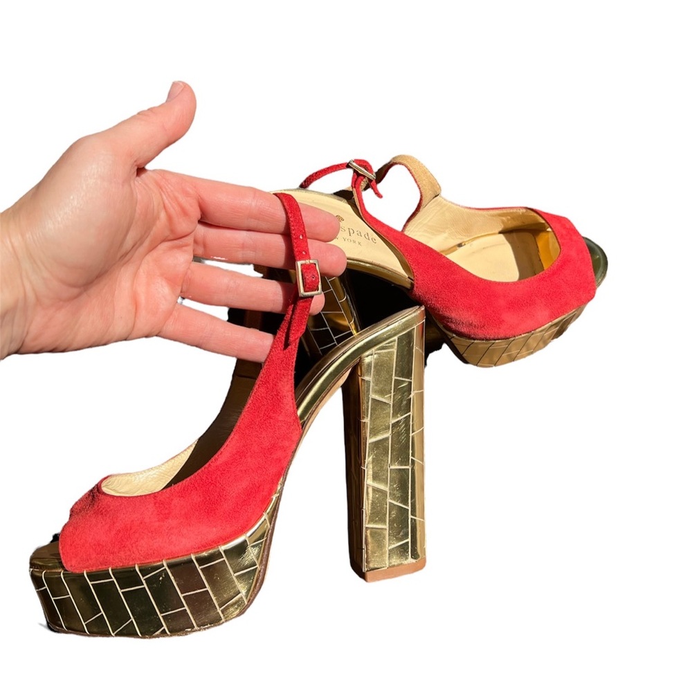 Kate Spade Gold Heels size 7